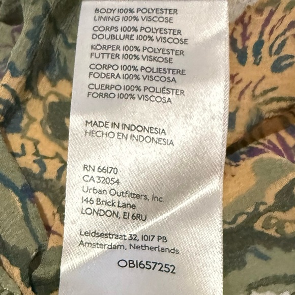 Free People Green and Orange Ruffled Tiered Sundress - Picture 9 of 9